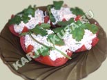 холодные закуски | помидоры, фаршированные творогом - рецепт с фото