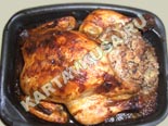 вторые блюда из курицы | урица, фаршированная гречкой - рецепт с фото