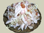 салаты из рыбы и морепродуктов | салат из пекинской капусты с креветками и сухариками - рецепт c фото