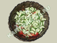 овощной салат с капустой и сыром | приготовление - 3 шаг