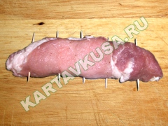 рулетики из свинины с сыром | приготовление - 3 шаг