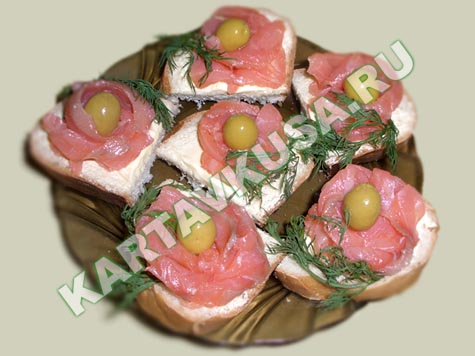 бутерброды с красной рыбой | пошаговый фото-рецепт