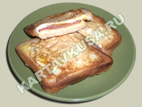 хлеб с яйцом | пошаговый фото-рецепт