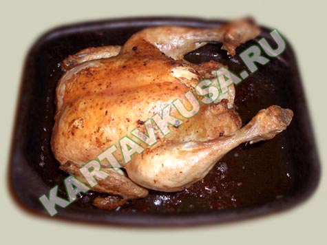 курица в духовке целиком | пошаговый фото-рецепт