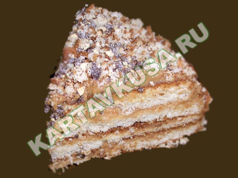 медовый торт со сгущенкой | пошаговый фото-рецепт