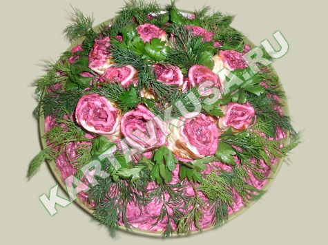 салат букет роз | пошаговый фото-рецепт