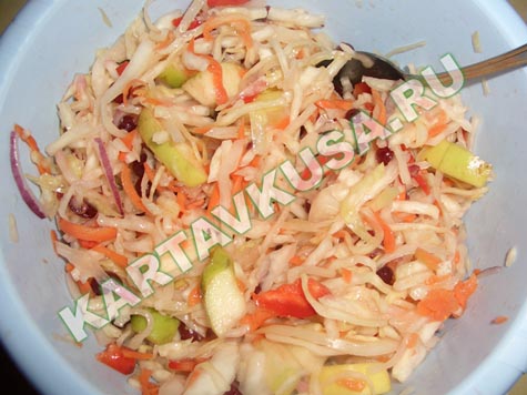 Рецепт приготовления салата из капусты