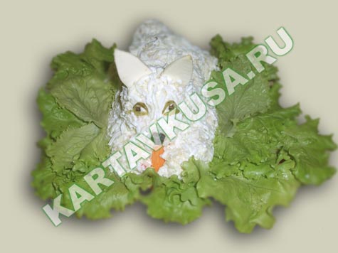 салат кролик | пошаговый фото-рецепт