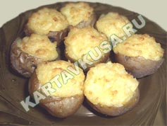 картофель, фаршированный сыром | приготовление - 7 шаг