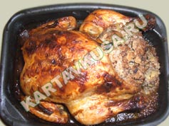 курица фаршированная гречкой | приготовление - 8 шаг