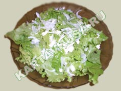 легкий салатик с брынзой | приготовление - 3 шаг