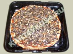 пицца с ветчиной и грибами | приготовление - 5 шаг