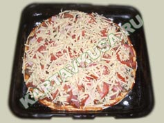 пицца с ветчиной и грибами | приготовление - 7 шаг