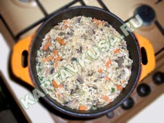 рис с грибами | приготовление - 5 шаг