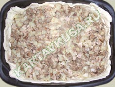 слоеный пирог с мясом и картошкой | приготовление - 7 шаг