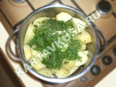 вареный картофель с укропом | приготовление - 3 шаг