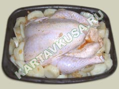 запеченная курица с картошкой | приготовление - 5 шаг