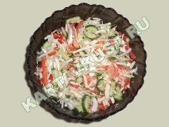 овощной салат с капустой и сыром | приготовление - 6 шаг