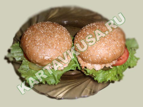 гамбургеры из крабовых палочек | рецепт с фото