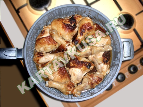 куриные окорочка на сковороде | пошаговый фото-рецепт