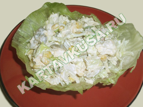 салат из курицы и креветок | рецепт с фото