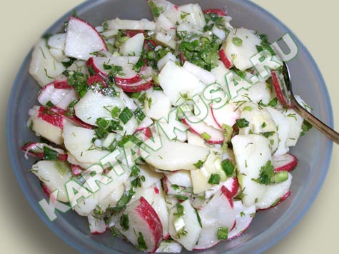 салат из редиски с картофелем | рецепт с фото