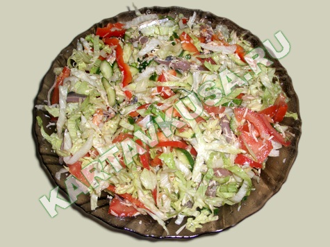 салат с анчоусами | пошаговый фото-рецепт