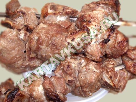 шашлык из свинины в гранатовом соке | пошаговый фото-рецепт