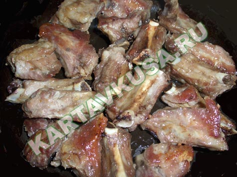 свиные ребрышки, запеченные в рукаве | рецепт с фото
