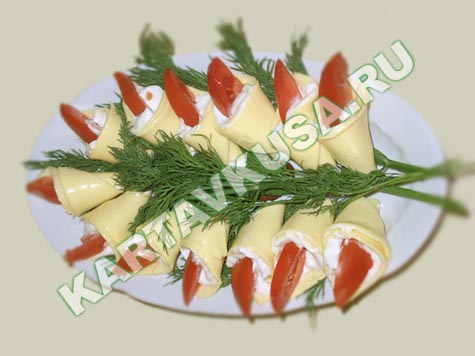 закуска из плавленого сыра с помидорами | пошаговый фото-рецепт
